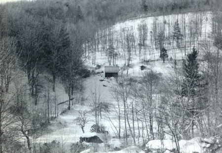 cabin in the snow