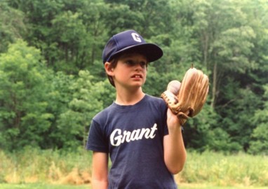 Josh playing baseball