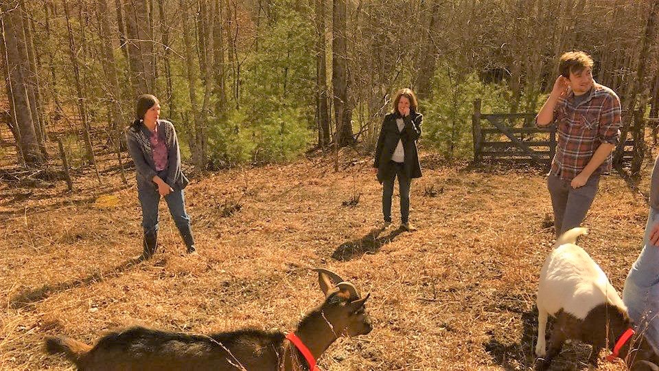 Sean Amy and goats